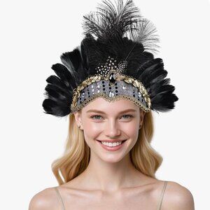Women's Carnival Feather Headpiece